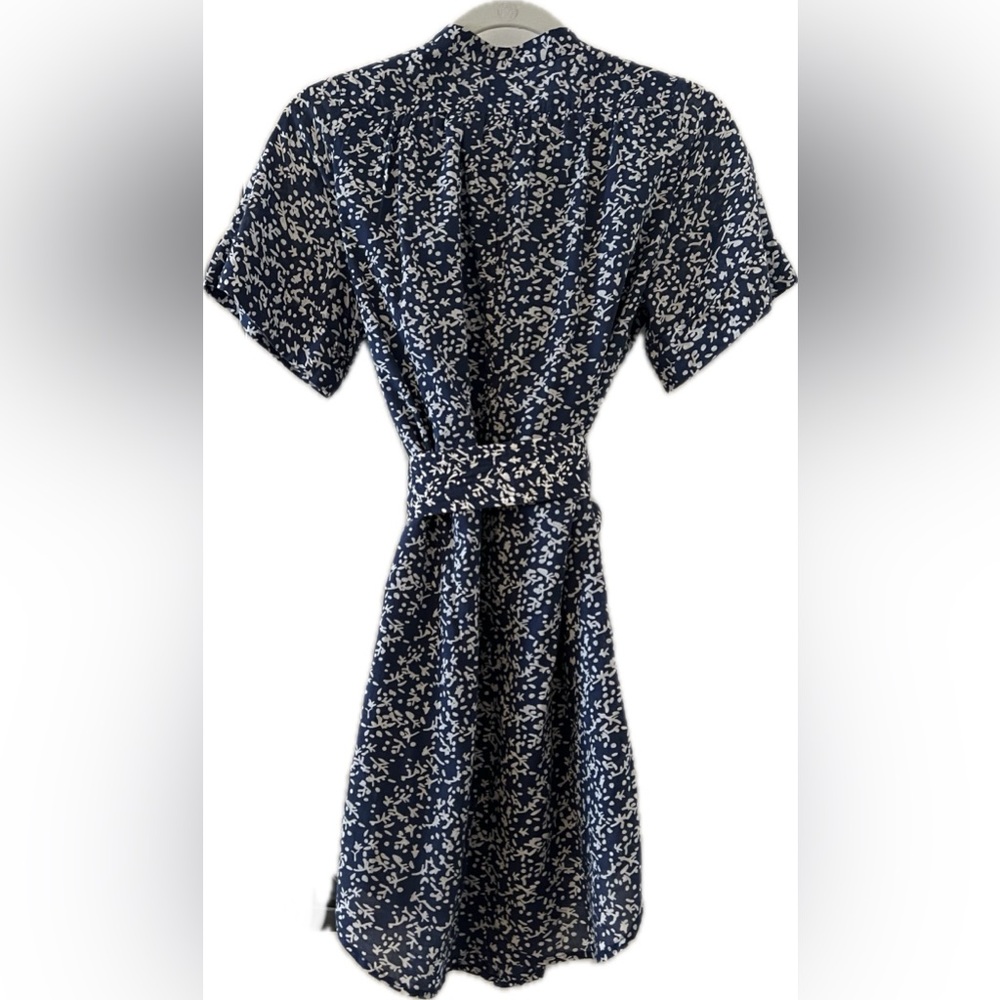 Mirth Navy Blue and White Floral Belted Dress Size XS - Picture 2 of 6
